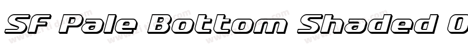SF Pale Bottom Shaded Oblique字体转换